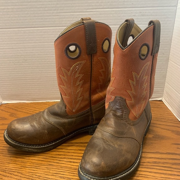 Smoky mountain boots, Tan Leather Western Boots Youth Size 4 - Picture 6 of 8